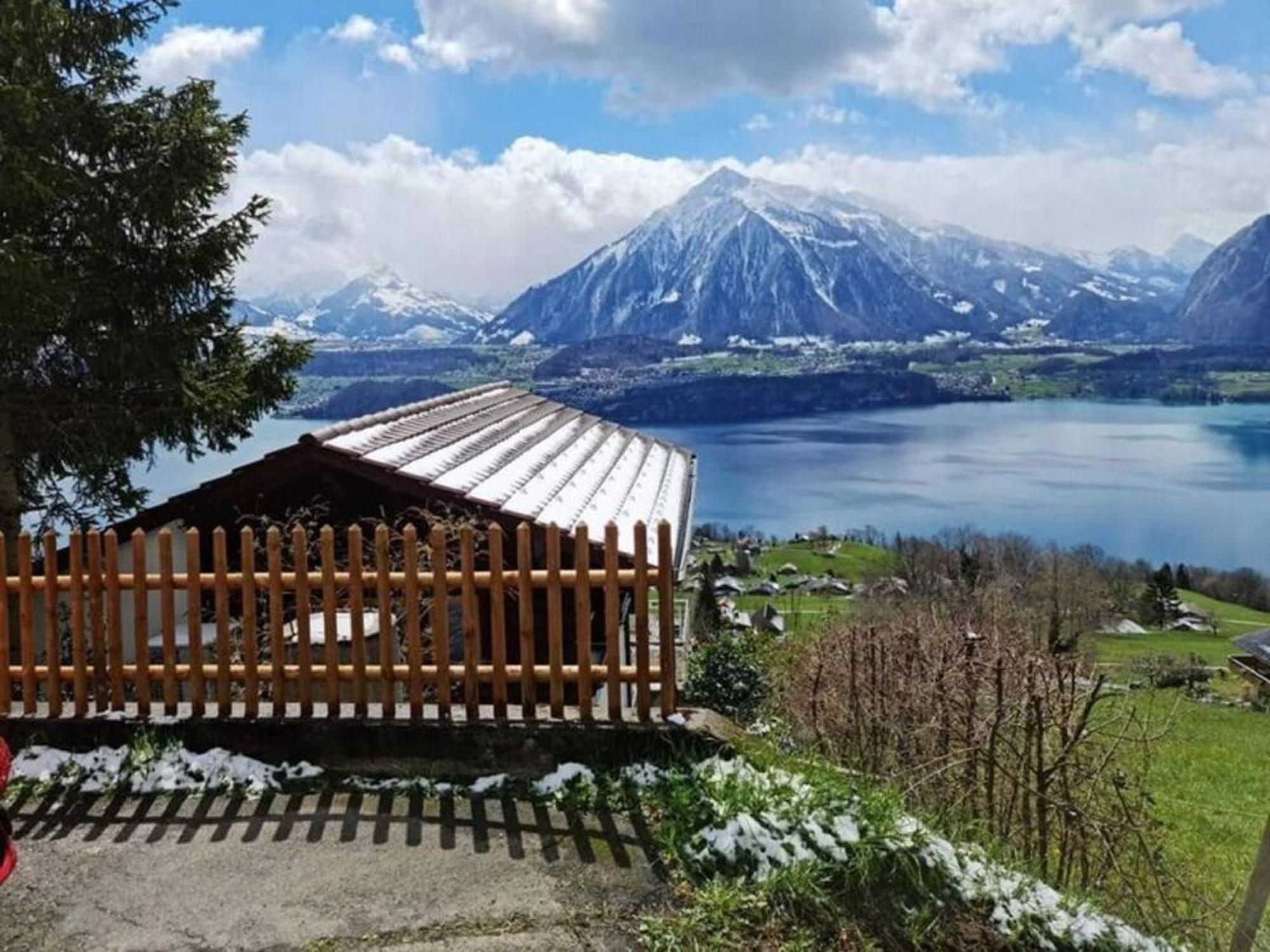 Chalet With View Of The Mountains And The Thun Lake Sigriswil Exteriér fotografie