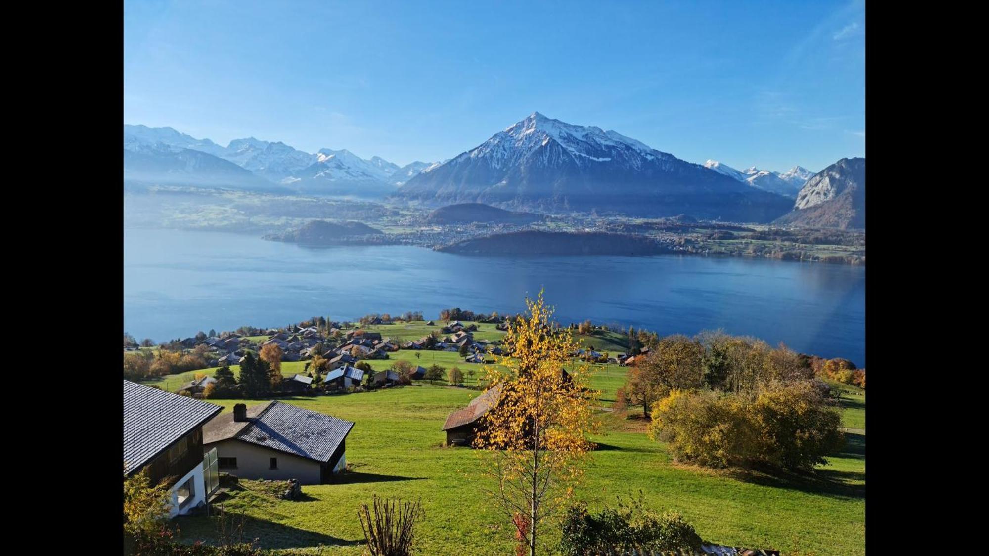 Chalet With View Of The Mountains And The Thun Lake Sigriswil Exteriér fotografie