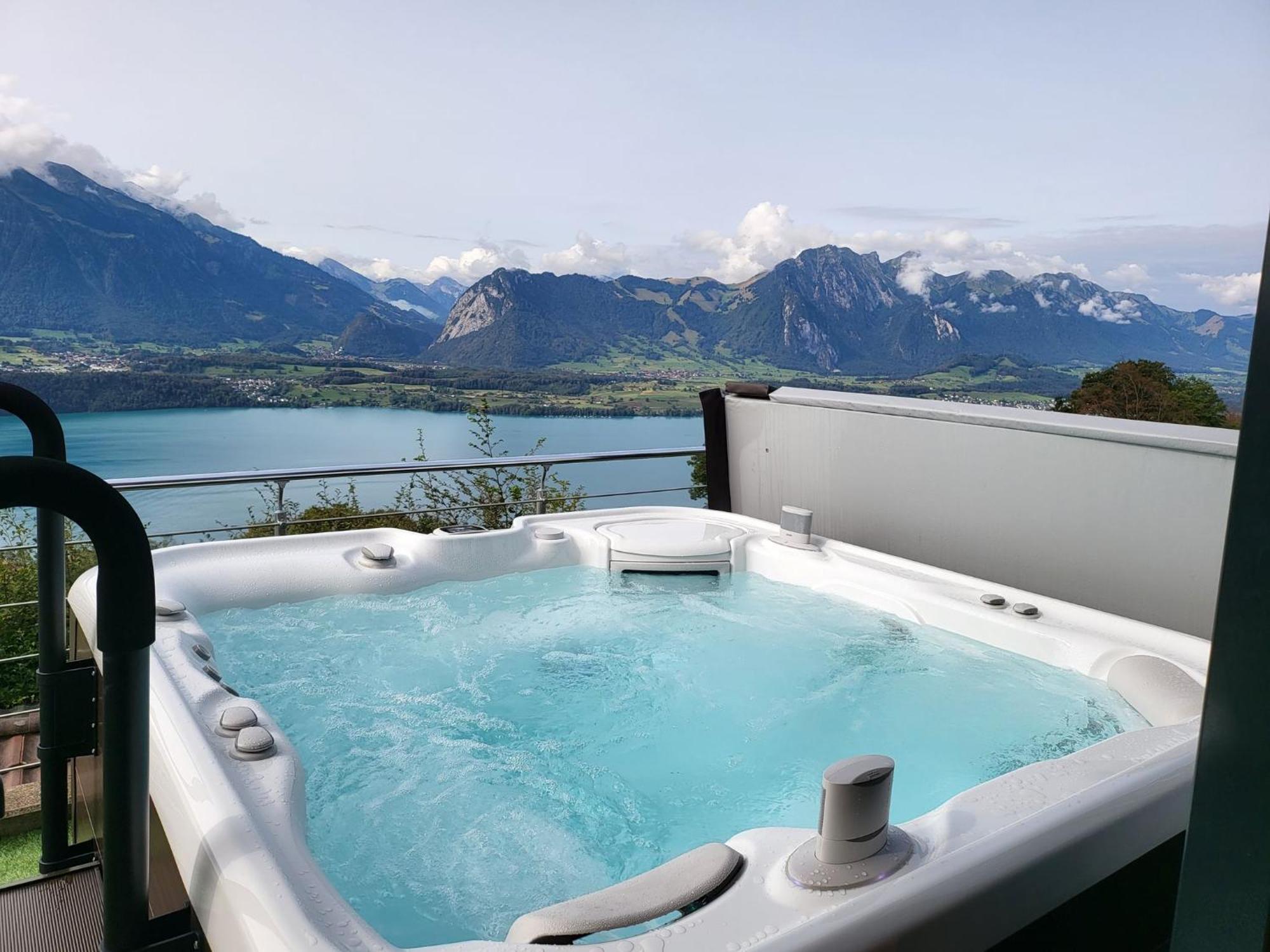 Chalet With View Of The Mountains And The Thun Lake Sigriswil Exteriér fotografie