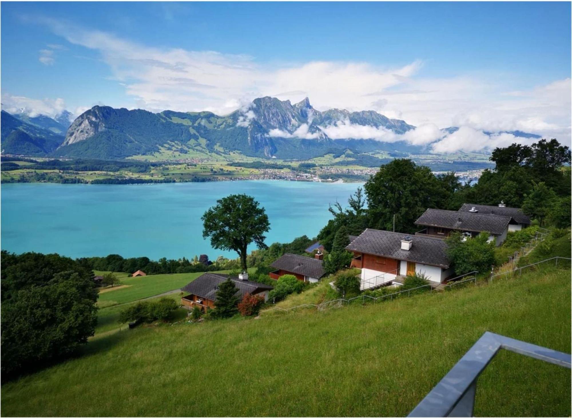 Chalet With View Of The Mountains And The Thun Lake Sigriswil Exteriér fotografie