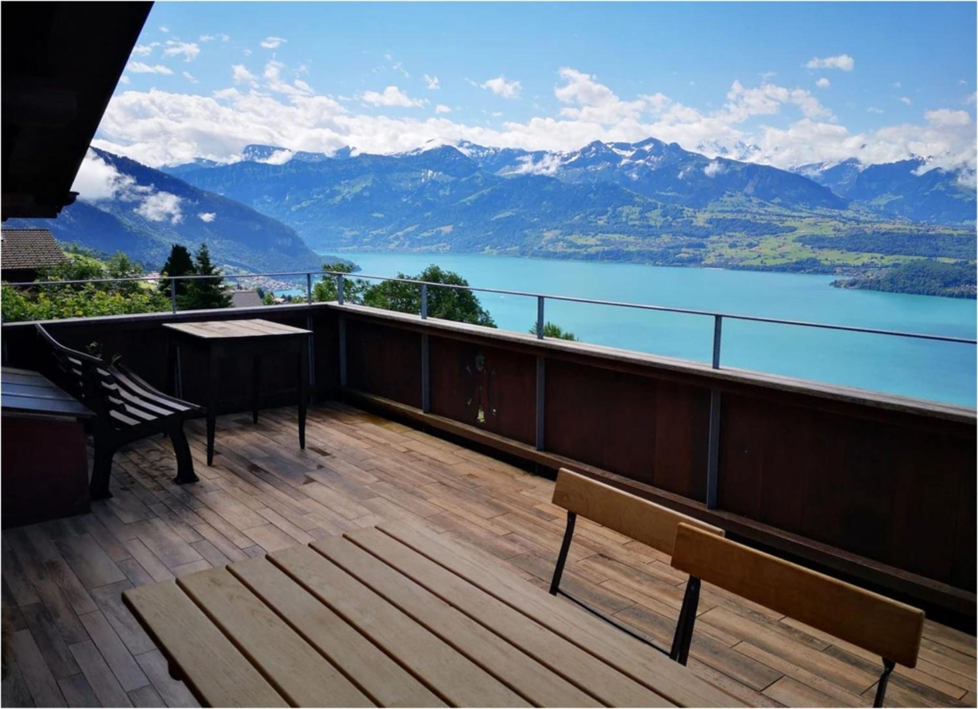 Chalet With View Of The Mountains And The Thun Lake Sigriswil Exteriér fotografie