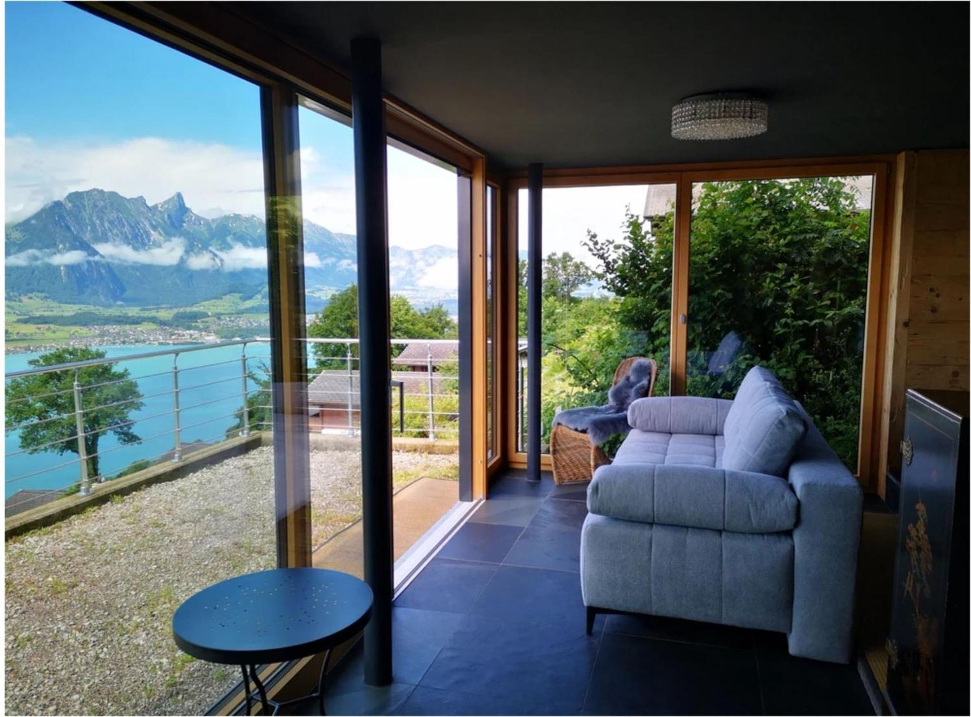 Chalet With View Of The Mountains And The Thun Lake Sigriswil Exteriér fotografie