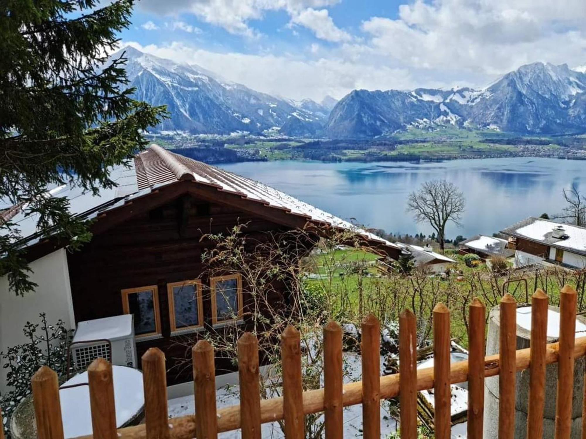 Chalet With View Of The Mountains And The Thun Lake Sigriswil Exteriér fotografie