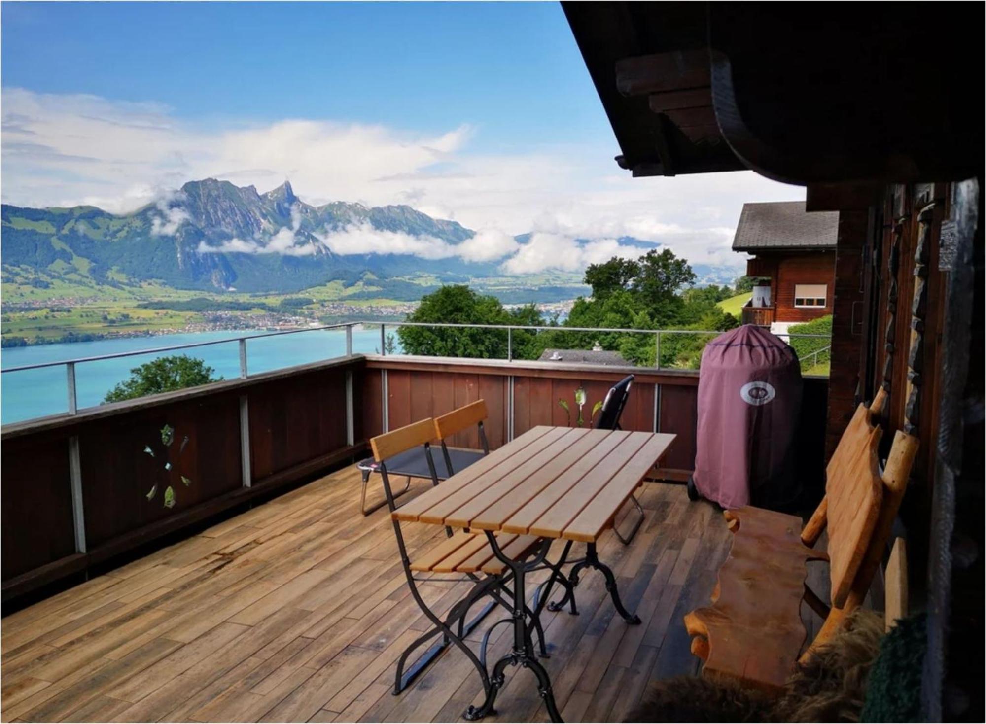 Chalet With View Of The Mountains And The Thun Lake Sigriswil Exteriér fotografie